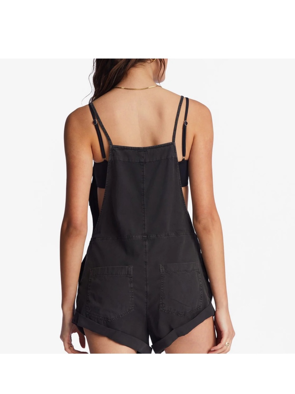 Billabong Wild Pursuit Romper Dark Gray Overalls Size M - Picture 14 of 15